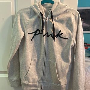 Pink zip up hoodie